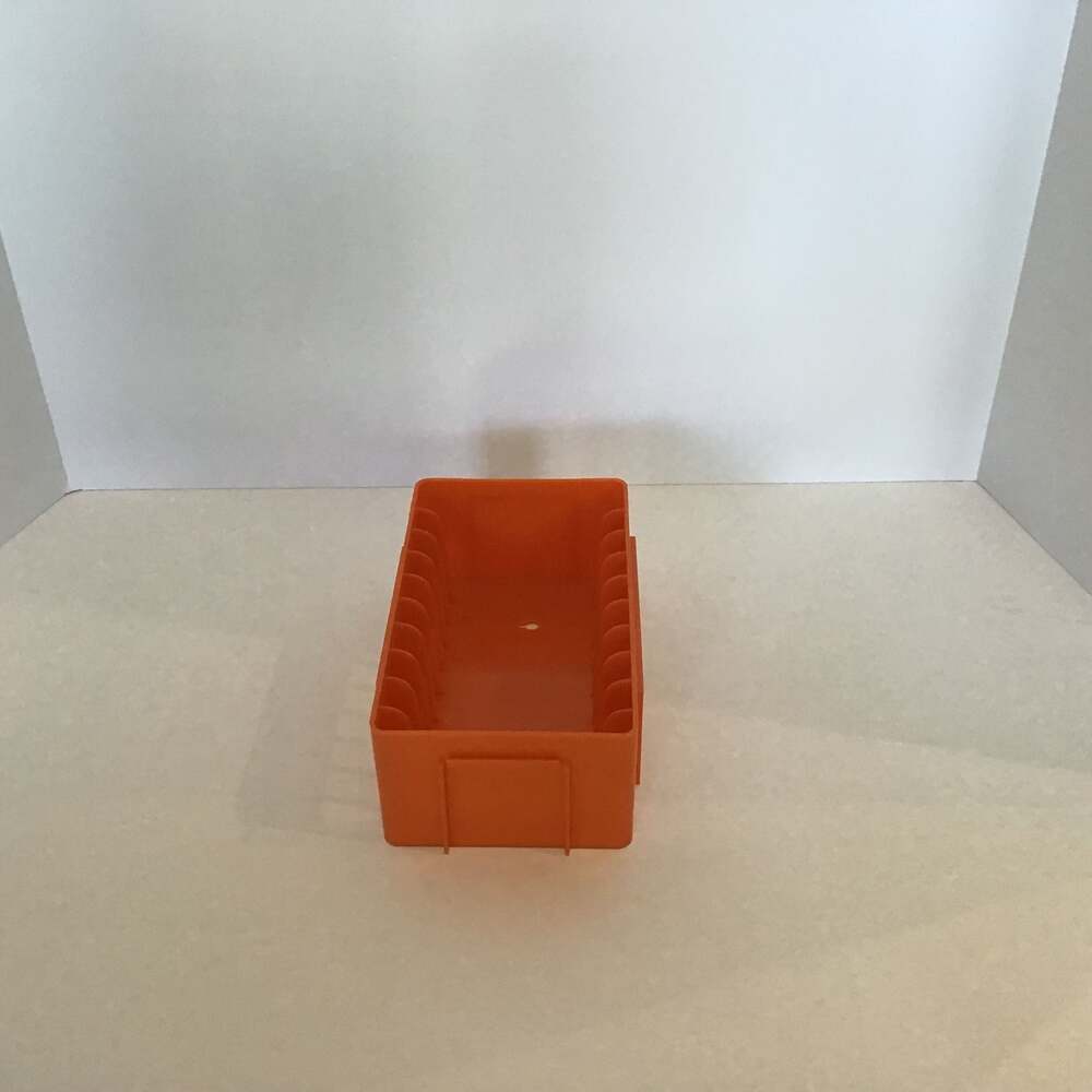 Cassette Case Storage Bin for Tapes or Games Color Orange, holds 10